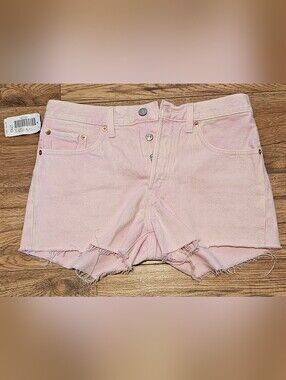Levis Pink Denim Cutoff Shorts